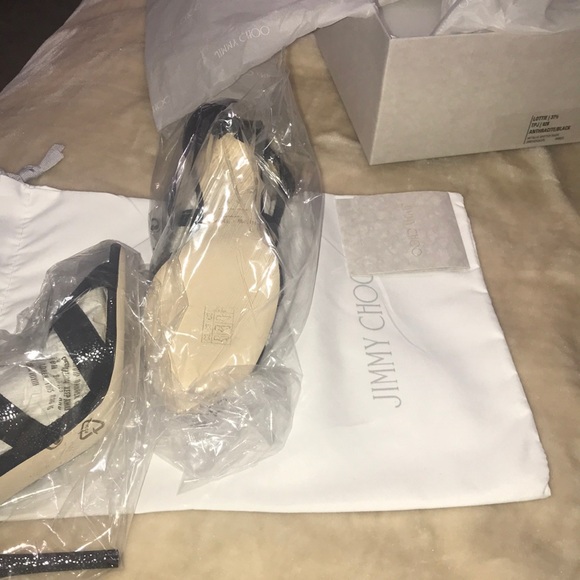 Sold 😉Jimmy choo metallic high heals sandals 🥰 - Picture 7 of 8